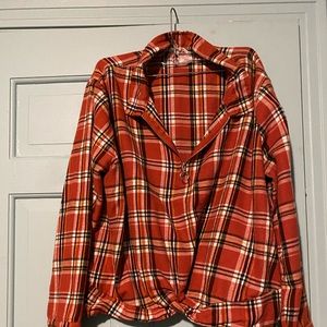 Flannel crop top
